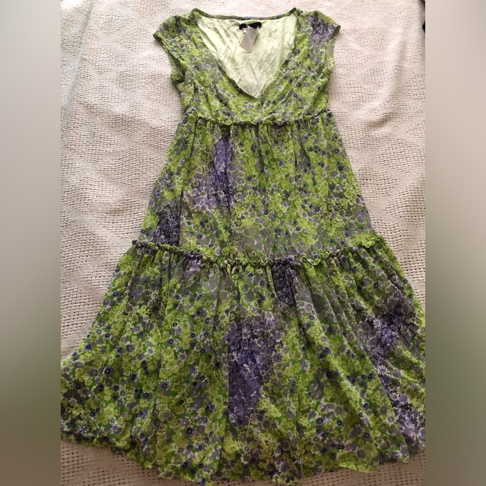 Mango Suit tiered floral dress